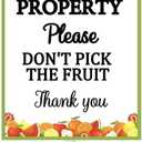 Do Not Pick fruit yard Sign With Stake,Protecting Fruits Yard Sign,Garden Sign With Stake Garden Farm Decor Fence Yard Outdoor For Private property(8x12in)