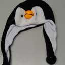 Plush Animal Hat Penguin Earflap Cap Winter Ski Style Hood For Children Adults