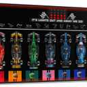 Sound & Glow Wall Display Board for 12 Racing Car Models – Compatible with Lego Speed Champions 66802 | Fits Sets 77242–77252 & 77259 | Interactive Showcase (Board Only, Black)