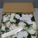 Wedding Aisle Decorations for Wedding Ceremony Set of 10 Pew Flowers for Church Chair Decorations Party Decor with Artificial Flowers Eucalyptus and Ribbons White