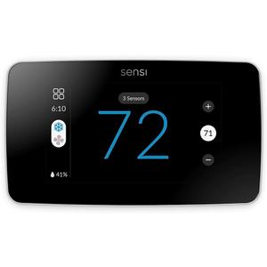 Sensi Touch 2 Smart Thermostat with Touchscreen Color Display, 100 Years of Expertise, Programmable, Wi-Fi, Data Privacy, Easy DIY, Works with Alexa, Energy Star Certified, ST76W, C-Wire Required