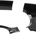 JWWY Center Console Dashboard Instrument Panel Cover Trim Fit for 2011-2014 Dodge Charger Interior Accessories Carbon Fiber 2PCS(Base Model)