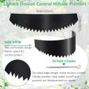 Gisafai 12 Pack Erosion Control Hillside Planters Bulk, DIY Garden Bed Terracing Kit for 10°-24° Slope Gardening Prevent Soil Erosion Water Retention Planting Stabilizer Beautify Landscapes, 39.4 x 13.8 inches