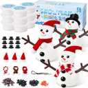 9 Pack Build a Snowman Kit Snowman Crafts for Kids,Modeling Clay Snowman DIY Kit, Christmas Stocking Stuffers for Kids,Christmas Crafts Xmas Gift