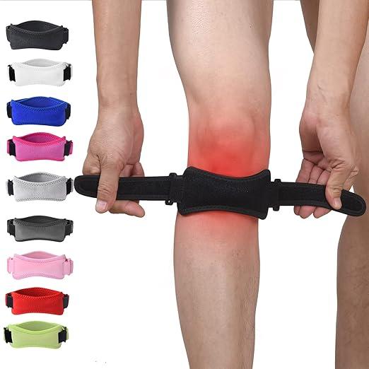 Patella Tendon Knee Strap, Knee Pain Relief for Torn Meniscus Arthritis Tendonitis, Knee Brace Support for Working Out Weightlifting Squats Running Jumpers Tennis2 Pack (One Size, Green)