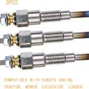 JEENDA 3PCS Glow Plug 16851-65510 16851-65512 Compatible with Kubota D722 D902 D905 D1005 D1105 V1505 V1305 Z482 RTV900 RTV1100 Tractor B1700D B1700E ZD326 ZD331 Mower BX1800D BX1830D