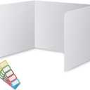 22 Pack Classroom Privacy Shields for Student Desks - Easy to Clean Plastic Sneeze Guard Folder Desk Divider Study Carrel - Classroom Materials for School Teachers - Includes Extra Labels