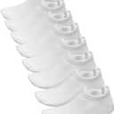 Thin Lightweight Women's & Men's Low Cut Socks, 8 Pairs Running Socks – Front & Back Tabbed, Breathable Cotton (White)