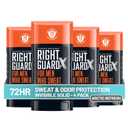 Right Guard Xtreme Defense Invisible Solid, Antiperspirant Deodorant, Arctic Refresh Scent - 5-in-1 Deodorant for Men, 72-Hour Odor Control, 2.6 oz (4 Pack)