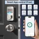 Ulecoce Fingerprint Keypad Deadbolt with Handle Set, Keyless Entry Door Lock, Door Locks for Front Door Lock Set, App Control, Auto Locking, Easy to Install, Satin Nickel, 
Item dimensions L x W x H	3.54 x 7.17 x 11.04 inches