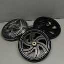 4 Sets Replacement Wheelchair Wheels for Walkers 7.5 Inch Wheelchair Front Wheels Anti Slip Walker Rubber Replacement for Stroller Casters Rollers Accessories