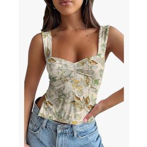 ONLYSTORY Women Cute Crop Tank Top Teen Girls Summer Trendy Sexy Y2K Strappy Going Out Tops Large
