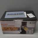 Cambom Rotary Cheese Grater Hand Crank Cheese Shredder for Fresh Cheese, Vegetable, Nuts,Non-slip Suction Base, Free Cleaning Brush Three Blades, Black