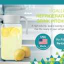 Arrow Home Products 1 Gallon Plastic Pitcher with Lid - Clear Plastic Pitcher for Refrigerator, Fill with Cold Drinks - BPA Free, Space-Saving Rectangular Design - Fill with Lemonade, Milk, Juice