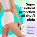 Because Adult Incontinence Underwear for Sensitive Skin - Women - Premium Overnight Disposable Briefs, Anti Odor - White, Large - Absorbs 6 Cups - 56 Count (4 Packs of 14)