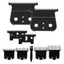 2 Pcs Replacement Blades Compatible with Andis #04710 and Andis #04521 hair Trimmer Compatible with Andis T Outliner & GTX Trimmer(Black)