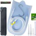 Silicone Enema Bag for Colon Cleanse  2L Silicone Enema Bag with 6.3ft Tubing, 5 Enema Tips and Controllable Flow Valve - Colonic Irrigation Home kit for Coffee and Water Colon Cleanse