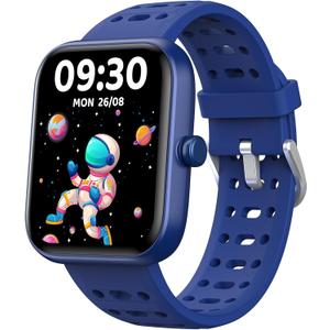 Gydom Smart Watch for Kids, Without/with APP Mode, 1.83" Touchscreen Fitness Tracker Watch, Heart Rate/Sleep Monitor, IP68 Waterproof Pedometer, Puzzle Games for Girls Boys Teens 5-16, 81 Sport Mode (Blue)