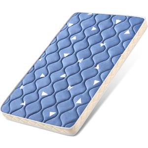 Baby Bassinet Mattress 30x 15 inches- Firm Support and Comfort Premium Foam,Noiseless and Odorless,Hypoallergenic Small Crib Mattress, Fits Moses Basket, Dual Sided with Soft Breathable Fabric (Blue)