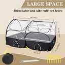 SlowTon Small Animals Playpen - Portable Chicken Coop Run Large Chick Brooder 59"x31"x30" with Detachable Bottom, Pop Up Pet Enclosure Cat Tent for Guinea Pig Bunny Puppy Indoor Outdoor (Arched Top)