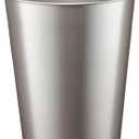 Monarch Abode Pewter Handcrafted Metal Wastebasket for Home Office Bedroom, Decorative Waste Basket, Modern Bathroom Garbage Can, Durable & Decorative Trash Bin, Pewter Bathroom Trash Can