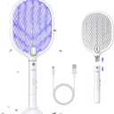 PALONE Electric Fly Swatter with Light, 4000V Rechargeable Bug Zapper Racket, Detachable Mosquito Killer Fly Zapper, Mosquito Swatter for Indoor Outdoor Camping Home use 1 Pack