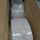 U-QE 100 Piece Ivory Scalloped Plastic Plates for Party with Gold Rim - Plastic Party Plates Disposable Heavy Duty - High End Disposable Plates Include 50pcs Dinner Plates 9"&50pcs Dessert Plates 6.5"