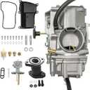 LSSM YFM350 Carburetor For Yamaha 1987-1998 Big Bear 350 1987-1995 Moto-4 350 YFM 350 1996-1998 Kodiak 400 YFM400 ATV Carb with Intake Manifold and Fuel Valve Switch, (LT-YFM350 002)