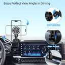 PZK Car Phone Holder for Chevy Silverado 1500/GMC Sierra 1500 2022 2023 2024 2025 2026 Accessories 13.4-Inch Screen Magnetic 15W Fast Wireless Charger Car Phone Mount with 360 Rotating Extension Rod