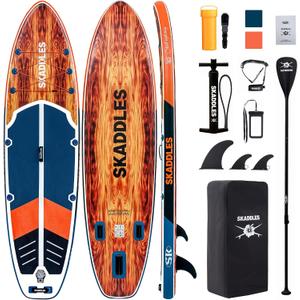 106 Inflatable Stand Up Paddle Board (SUP) for Adults and Youth with Non-Slip Deck Complete Accessories Kit, for Fishing, Yoga, Fitness & Family Fun