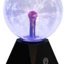Kicko 10-Inch Plasma Ball - Blue Plasma Globe Touch and Sound Sensitive - Nebula Thunder Lightning Lamp Plug-in for Science Decor - Crystal Ball for Bedroom, Parties, Kids, and Home Decoration