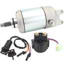 Starter Motor & Solenoid Relay & Ignition Switch Replacement for Honda ATV FourTrax 300 TRX300 TRX300FW 1988-2000 31200-HC4-023 31200-HC4-033 SM13213 128000-4400