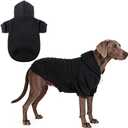 KOOLTAIL Dog Hoodie for Large Medium Small Dogs, Soft and Warm Pet Sweater with Leash Hole and Pocket Boy Girl, Puppy Fall Winter Jacket Clothes, French Pitbull Cold Weather Coat Sweatshirt, Black XXL
