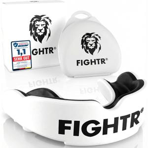 FIGHTR Premium Mouth Guard - for Excellent Breathing & Easy to fit | Sports Mouth Guard for Boxing, MMA, Football, Lacrosse, Hockey and Other Sports | incl. hygienic Box