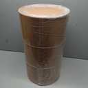 3 Tier Round Nightstand with Drawer, Ginger Yellow Round Side Table Small Plastic Storage End Table Suitable for Bedroom, Living Room, Bathroom (Ginger Yellow)