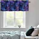 2 x Valance Curtain for Kitchen,Galaxy Star Nebula Space Starry Sky Window Valance for Living Room Scroll,Rod Pocket Valances for Bedroom Decor,Window Treatment Valance 1 Panel 18" x 42"
