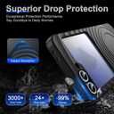 Magnetic for Galaxy Z Flip6/Flip7 FE Case,Lightweight,Slim Fit Drop Protection Rugged Shockproof Cover for Samsung Galaxy Z Flip 6/5/7 FE, Hard PC Shockproof Protective Phone Black 29-Flip 6-01