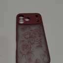 XIZYO for iPhone 17 Pro Max Case, Floral Flower Cute Aesthetic Case for Women Girls Rose Pattern Slim TPU Bumper Shockproof Protective Cover for iPhone 17 Pro Max 6.9 Inch, Branch Rose/Wine Red