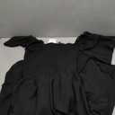 LILLUSORY Women's Summer Casual Flutter Sleeve Square Neck Smocked Midi Dress (Black, Small)