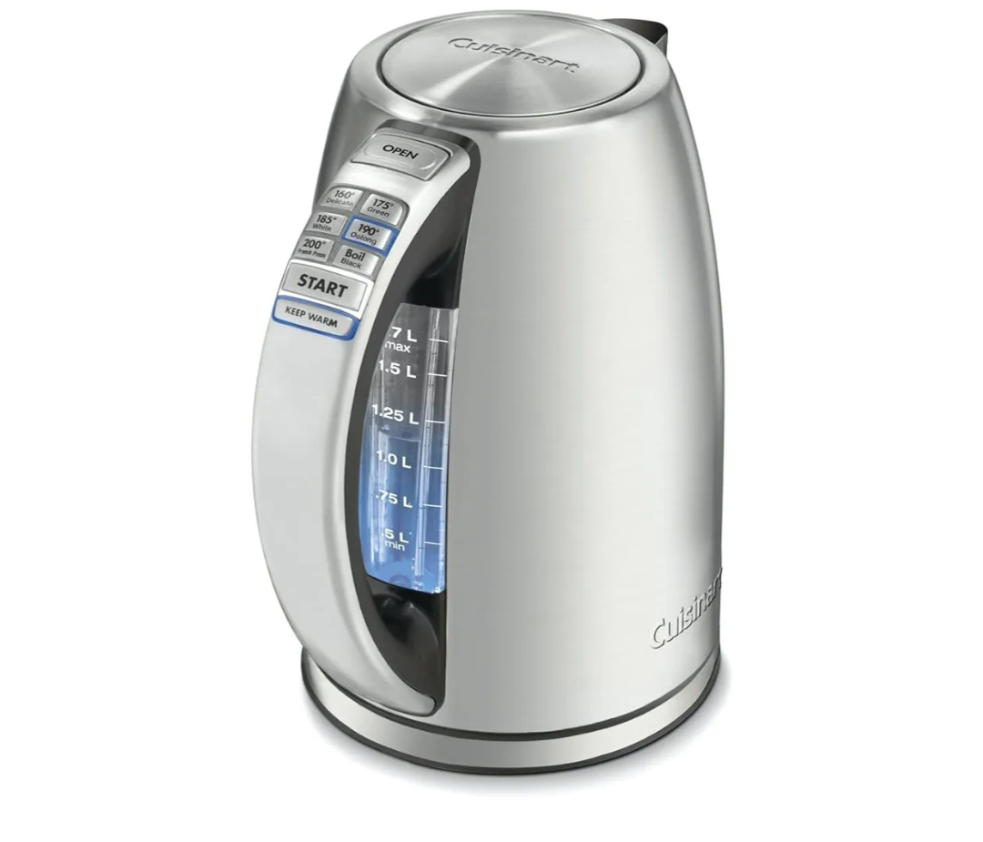 Cuisinart 1.7-Liter Stainless Steel Cordless Electric Kettle with 6 Preset Temperatures