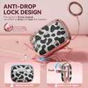 Inesore for AirPods Pro 3 Case 2025 with Lock, for Women Girly Floral Cute Case Compatible with Apple Airpods Pro 3rd Generation Cover, with Phone Stand,Keychain & Cleaner Kit- Cow Print