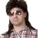 Kaneles Black Mullet Wigs for Men 70s 80s Costumes Mens Fancy Party Accessory Cosplay Hair Wig