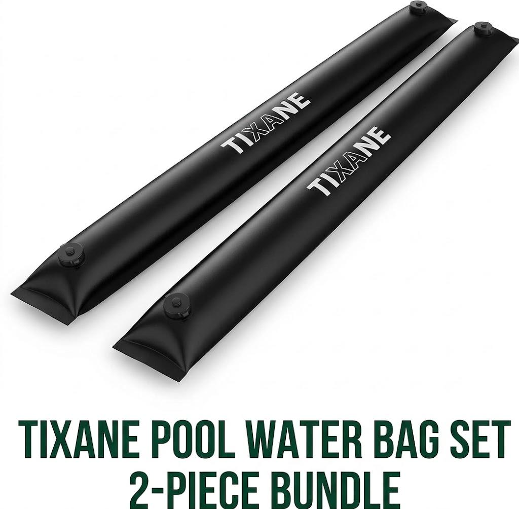 10 Ft Pool Water Bags,Upgraded 0.8mm Thicker Winter Water Tube (Double Layer 1.6mm), Pool Cover Weights for Pool Covers, 2 Pack, Black