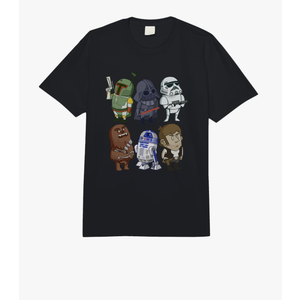 Star Wars Character Doodles Comfort Colors Adult Heavyweight T-shirt 3XL