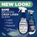 Downy Wrinkle Releaser Spray, All In One Formula, Removes Wrinkles, Static and Odor Eliminator, Crisp Linen Scent, 33.8 Fl Oz, Pack of 2