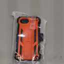 FNTCASE for iPhone 17e Phone Case: for iPhone 16e Case Military Grade Rugged Case with Kickstand & Holster | Shockproof TPU Protection Bumper Matte Textured Design | Heavy Duty Protector Orange