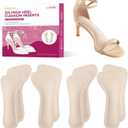 High Heel Cushion Inserts for Women - (4 Pairs) Bukihome 3/4 Invisible Insoles Prevent Feet from Sliding Forward - Shock & Sweat Absorption - Comfort Shoe Pads for High Heels Sandals Flats,Size M