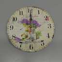 TAHEAT 12 Inch Vintage Lavender Wall Clock, Aesthetic Purple Bathroom Decor, Decorative Battery Operated Silent Non Ticking Wall Clocks for Kitchen Living Room Bedroom Office