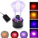 Mist Maker, 12 LED Mister Forgger with Splash Guard Pond Fog Machine, Large Capacity of Mist for Holiday Decor