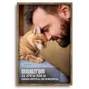 euwazram Rustic Walnut 22.375x34 Frame - Single Frame, 22.375 x 34 Poster Frame for Artwork, Puzzles, Photos and Movie Posters Picture Frames